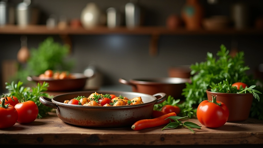 Cozinha portuguesa com ingredientes frescos e tradicionais